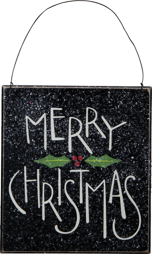 PBK Christmas Decor - Prim Black Merry Christmas Sign