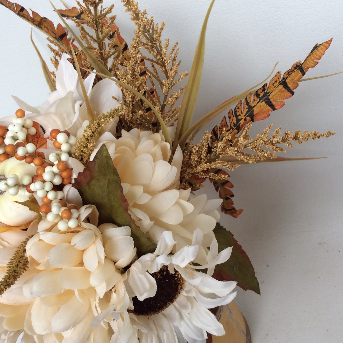 AGD Fall Decor - Pumpkin Spice Milk Can Filled Artificial Floral Display