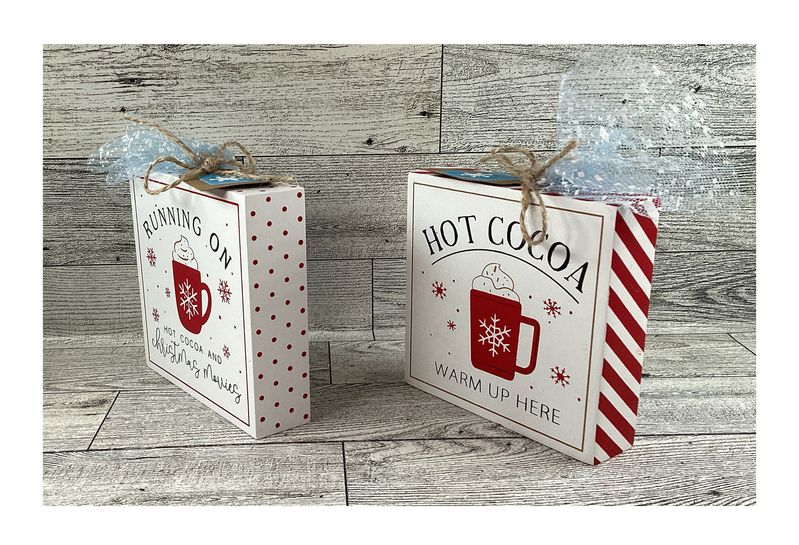 AGD Christmas Decor - Hot Chocolate Tier Tray Display 4pc Set