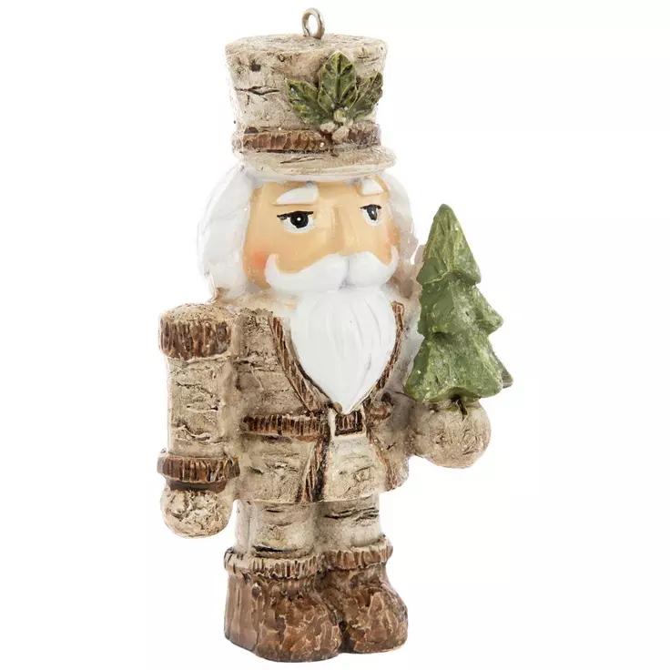 HL Christmas Decor  - Resin Woodland Nutcracker Ornaments 2pc Set