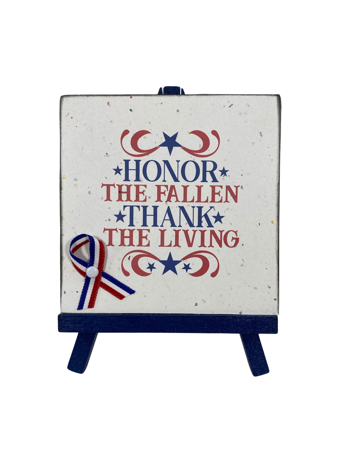 AGD Patriotic Decor - Memorial Veteran Day Sign Easel Display