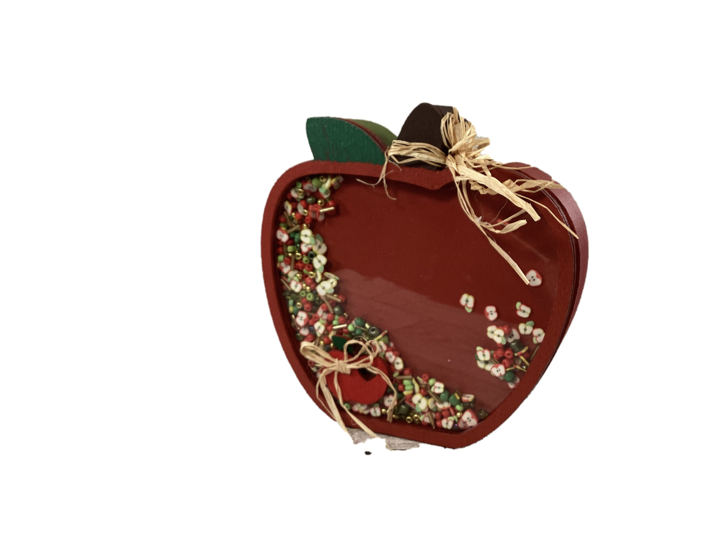 AGD Fall Decor - Teacher Harvest Apple Fall Chunky Wood Shaker Sitter