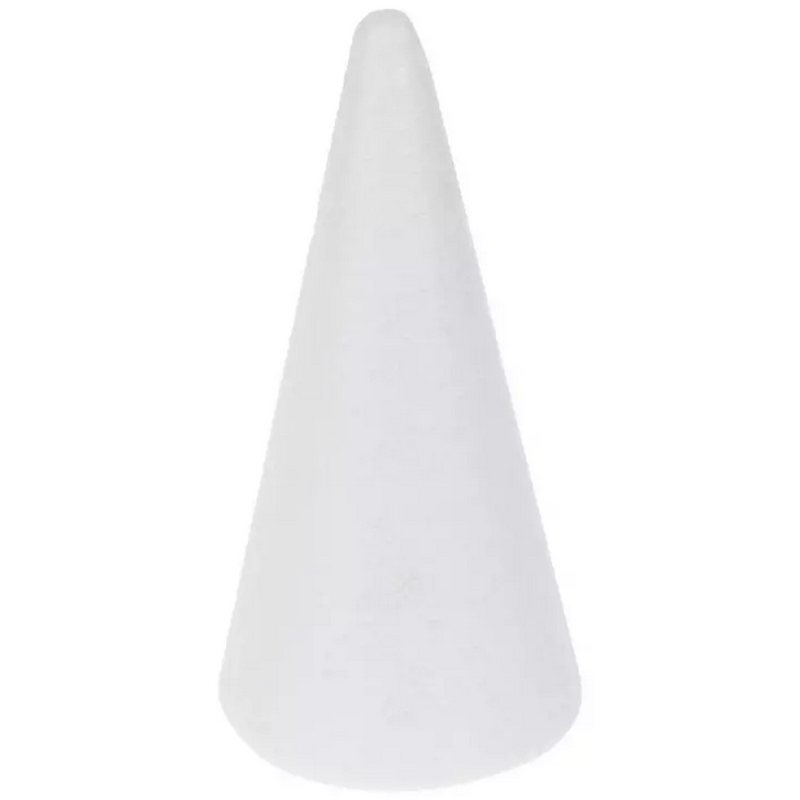 HL Craft Supply - White Styrofoam Cone Trees 6pc Set