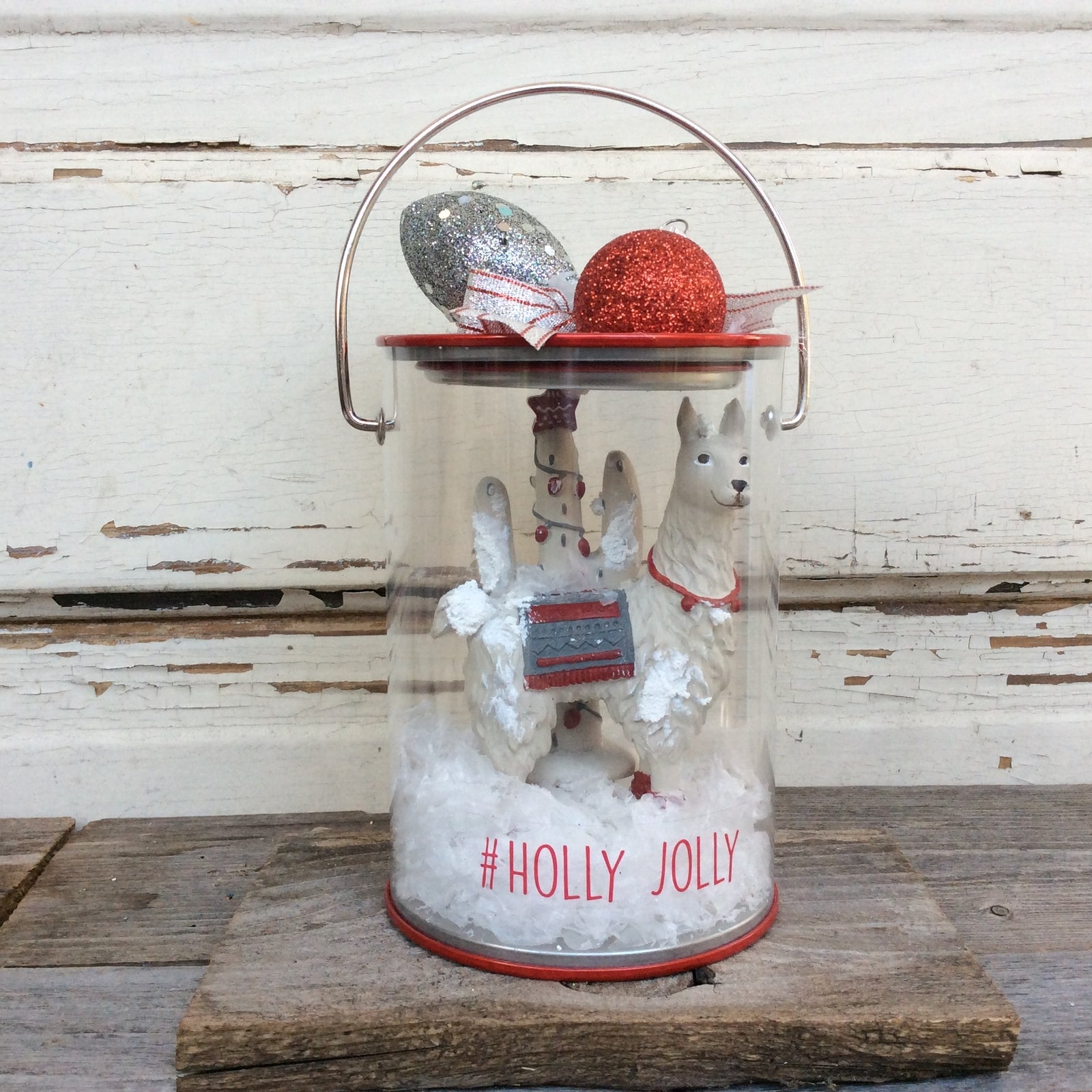AGD Christmas Decor – #Holly Jolly Llama and Cactus Dome Pail
