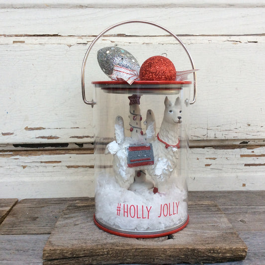 AGD Christmas Decor – #Holly Jolly Llama and Cactus Dome Pail