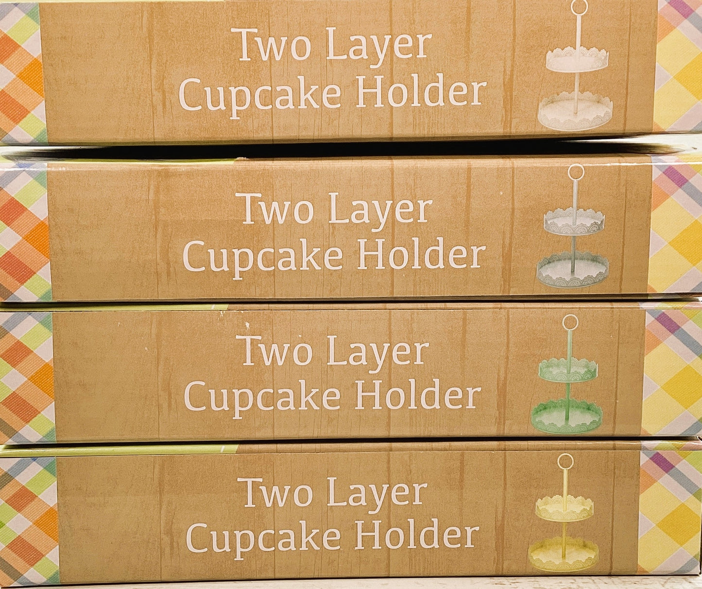 DT Party Supply - Two Layer Metal Cupcake Holder Pastel