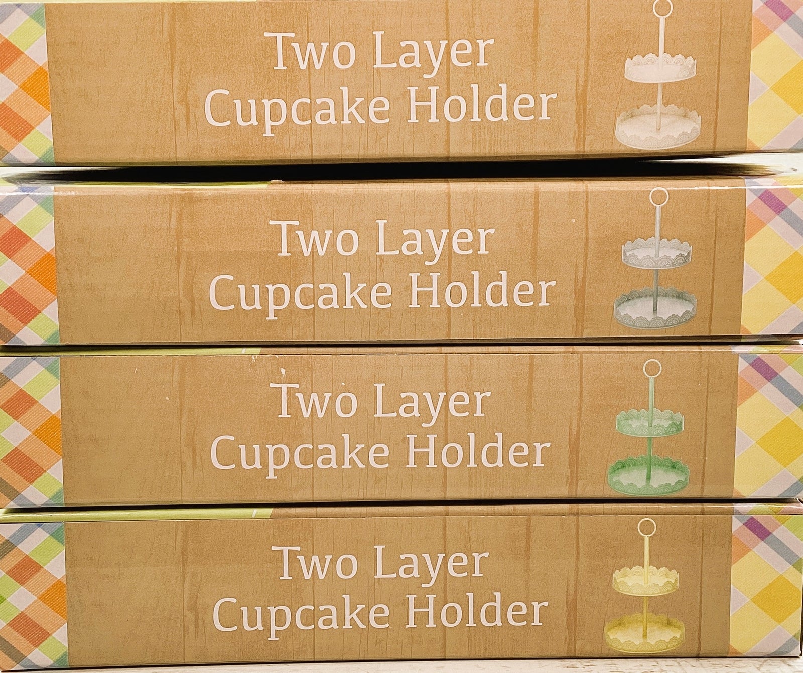DT Party Supply - Two Layer Metal Cupcake Holder Pastel