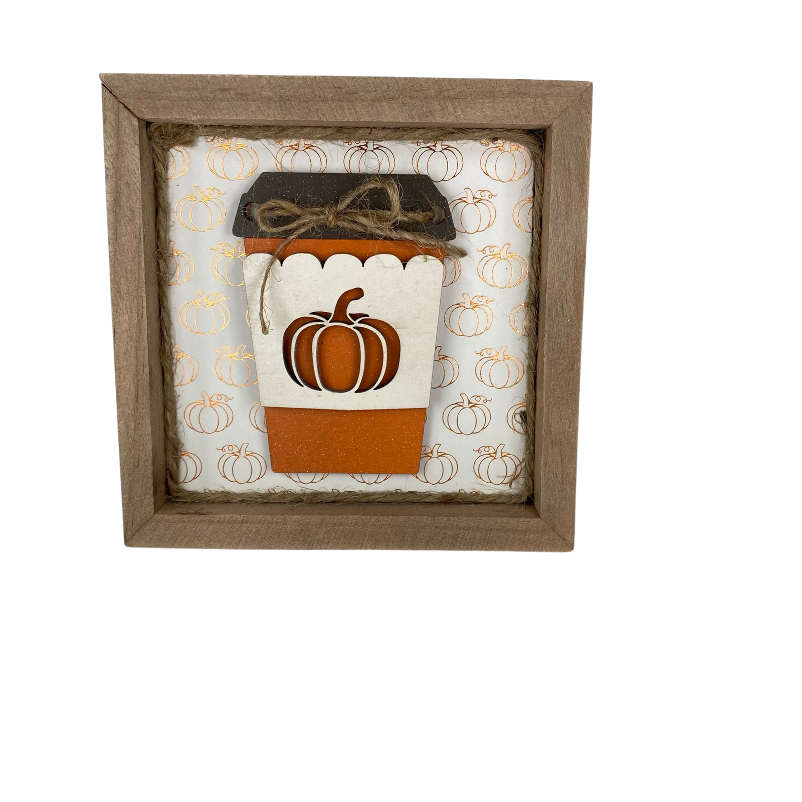 AGD Fall Decor - Pumpkin Spice 3-D Always Thankful Reversible Wood Box Sign