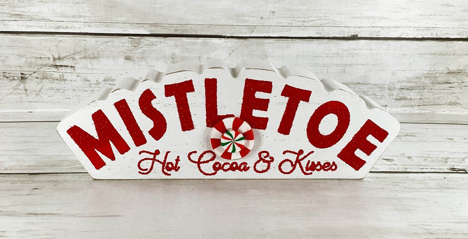 AGD Christmas Decor - Peppermint Candy Hot Cocoa Theme Bar Tier Tray 3pc