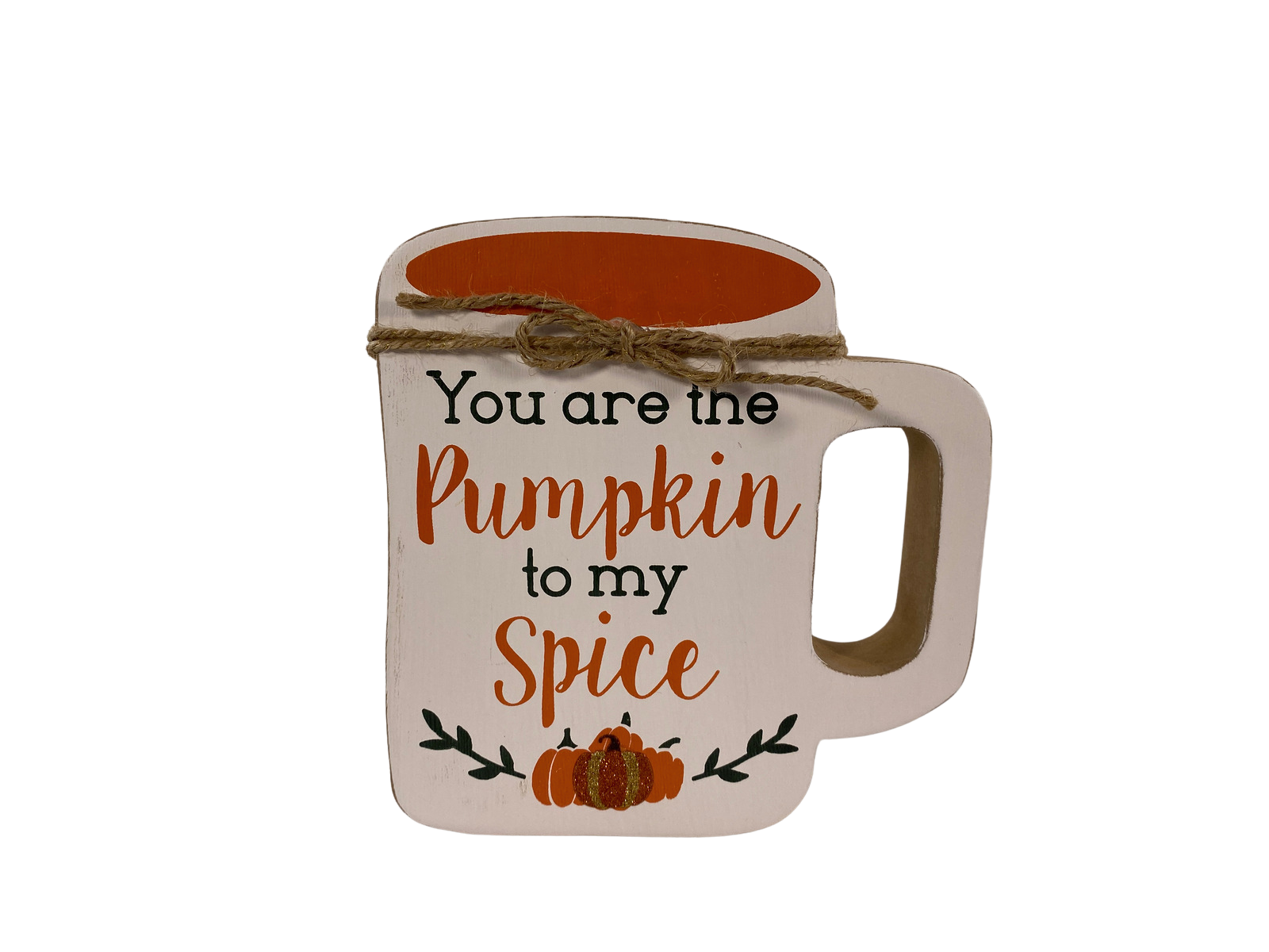 AGD Fall Decor - Chunky Wood Nice Pumpkin Spice Mug Coffee Cup 2pc