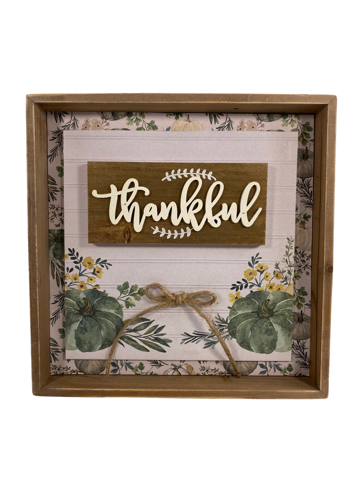 AGD Fall Decor - Welcome Autumn Thankful Reversible Inset Box Sign