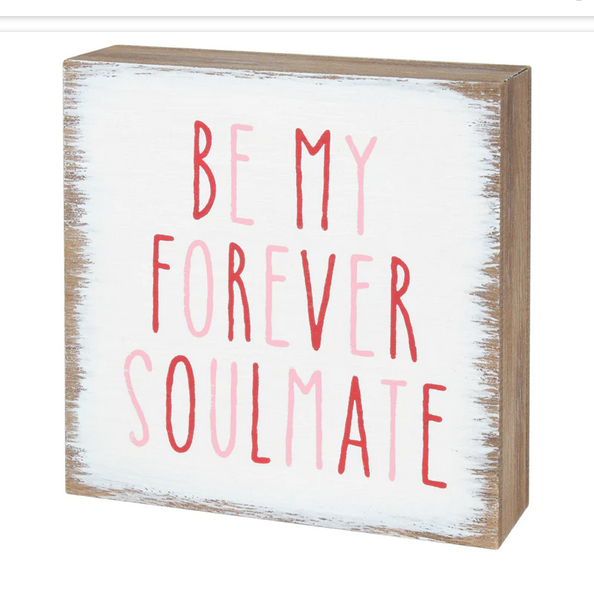 CP Valetines St Patricks Decor -  Soulmate Pinch Reversible Sm block Sign