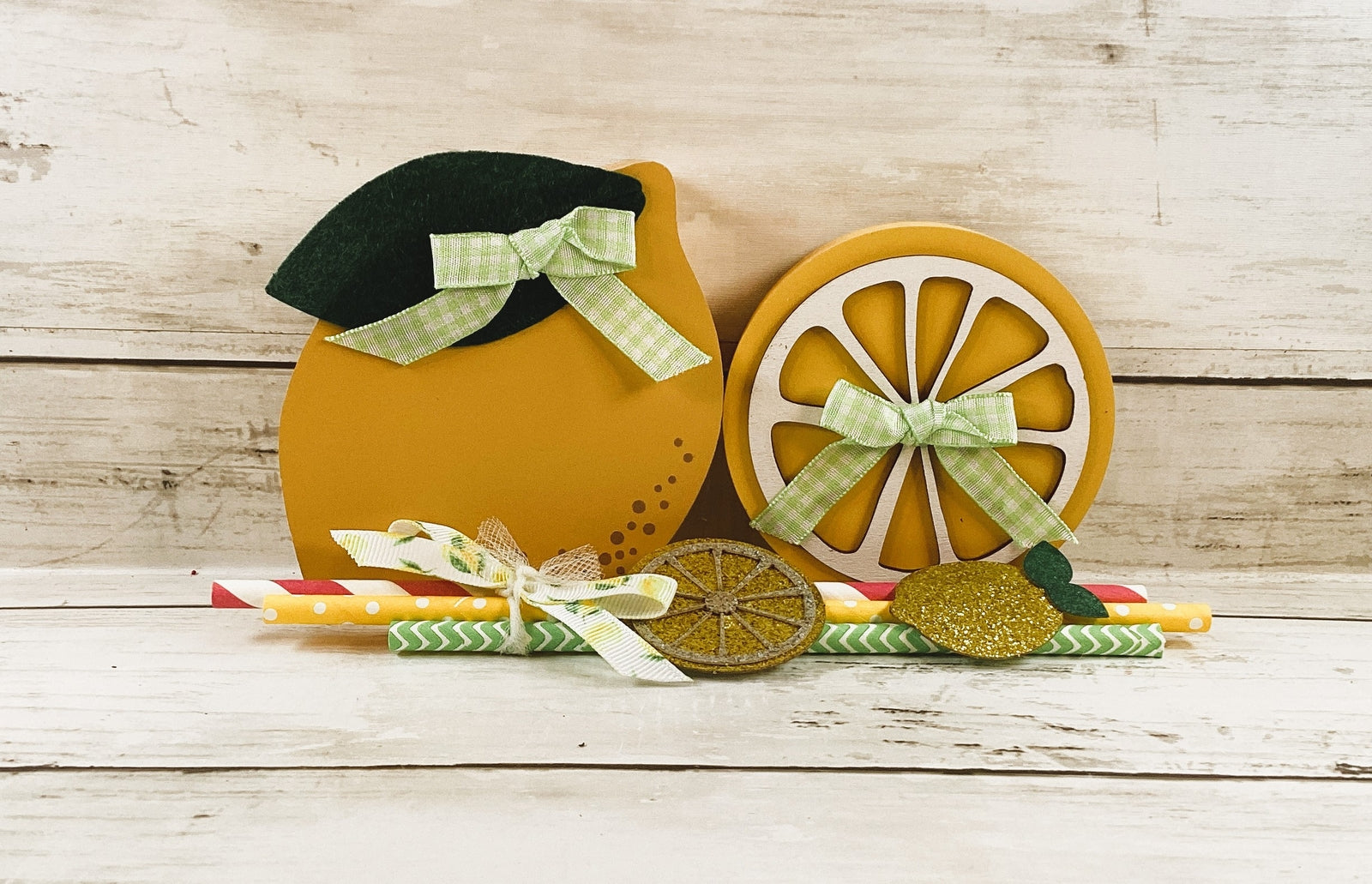 Summer Decor - Chunky Pink Lemonade Booth Stand Tier Tray 4pc Set