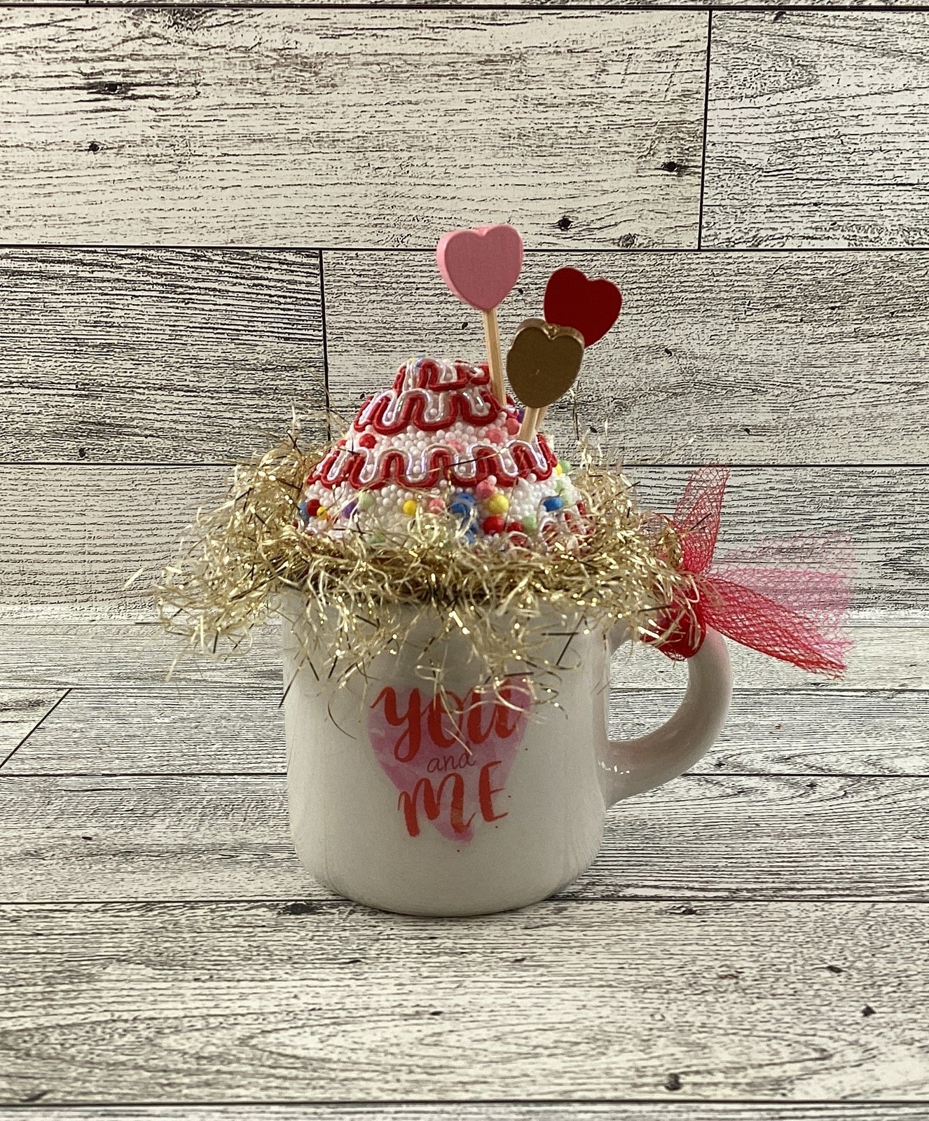 AGD Valentines Decor - Small Ceramic Espresso Cupcake Mugs 3pc Set