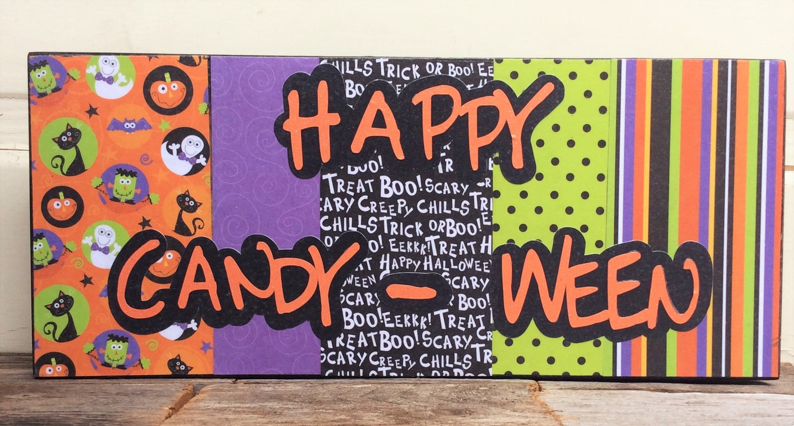 AG Designs Halloween Decor - Plaque Happy Candy-Ween #82404