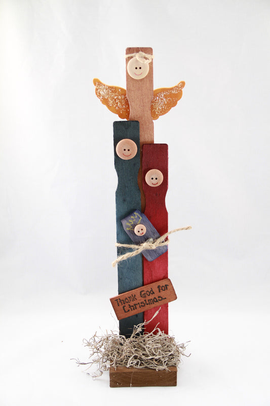 AGD CHRISTmas Decor - Prim Wood Thank God for Christmas #PSN-05