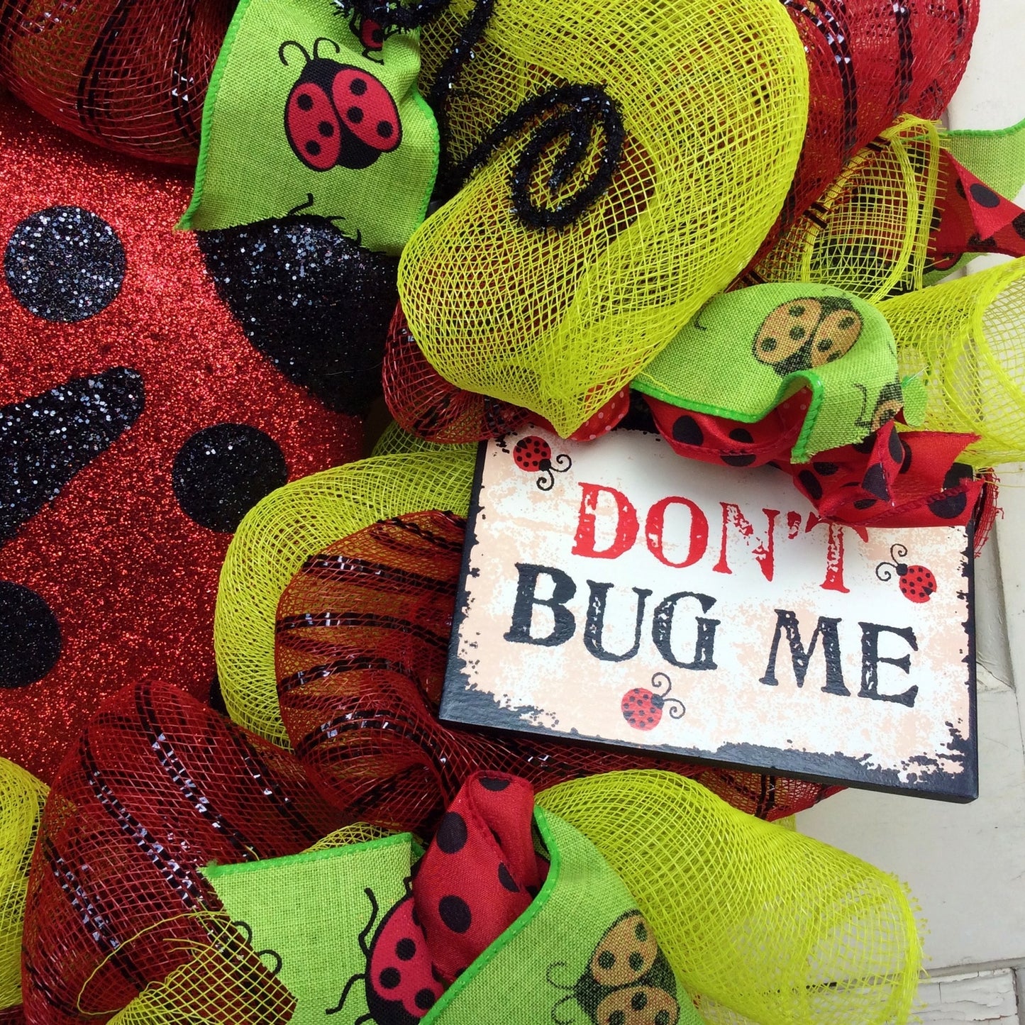 AGD Spring Summer Decor – Don’t Bug Me Lady Bug Theme Wreath