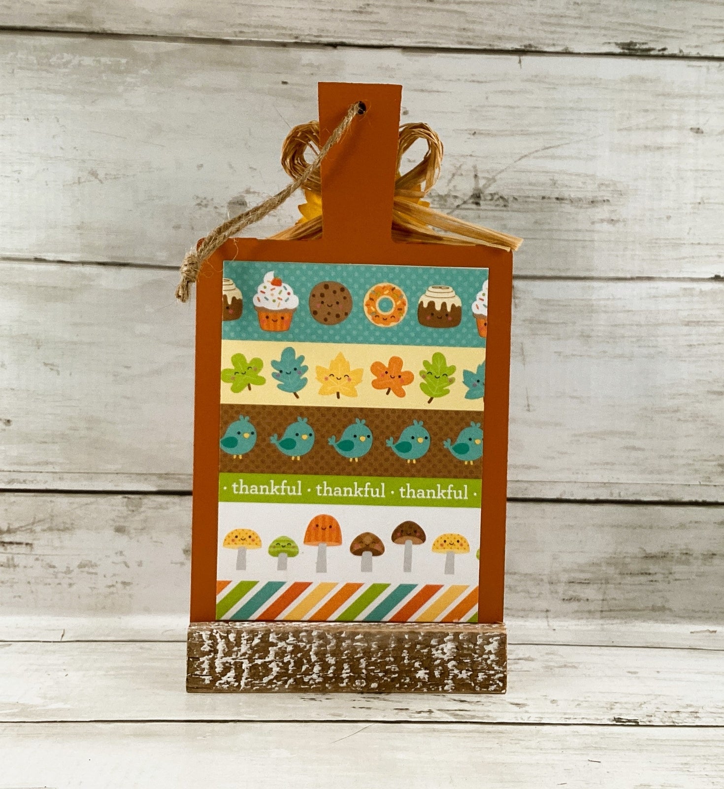 AGD Fall Decor - Eat Drink Give Thanks Small Cutting Board Rolling Pin 2pc