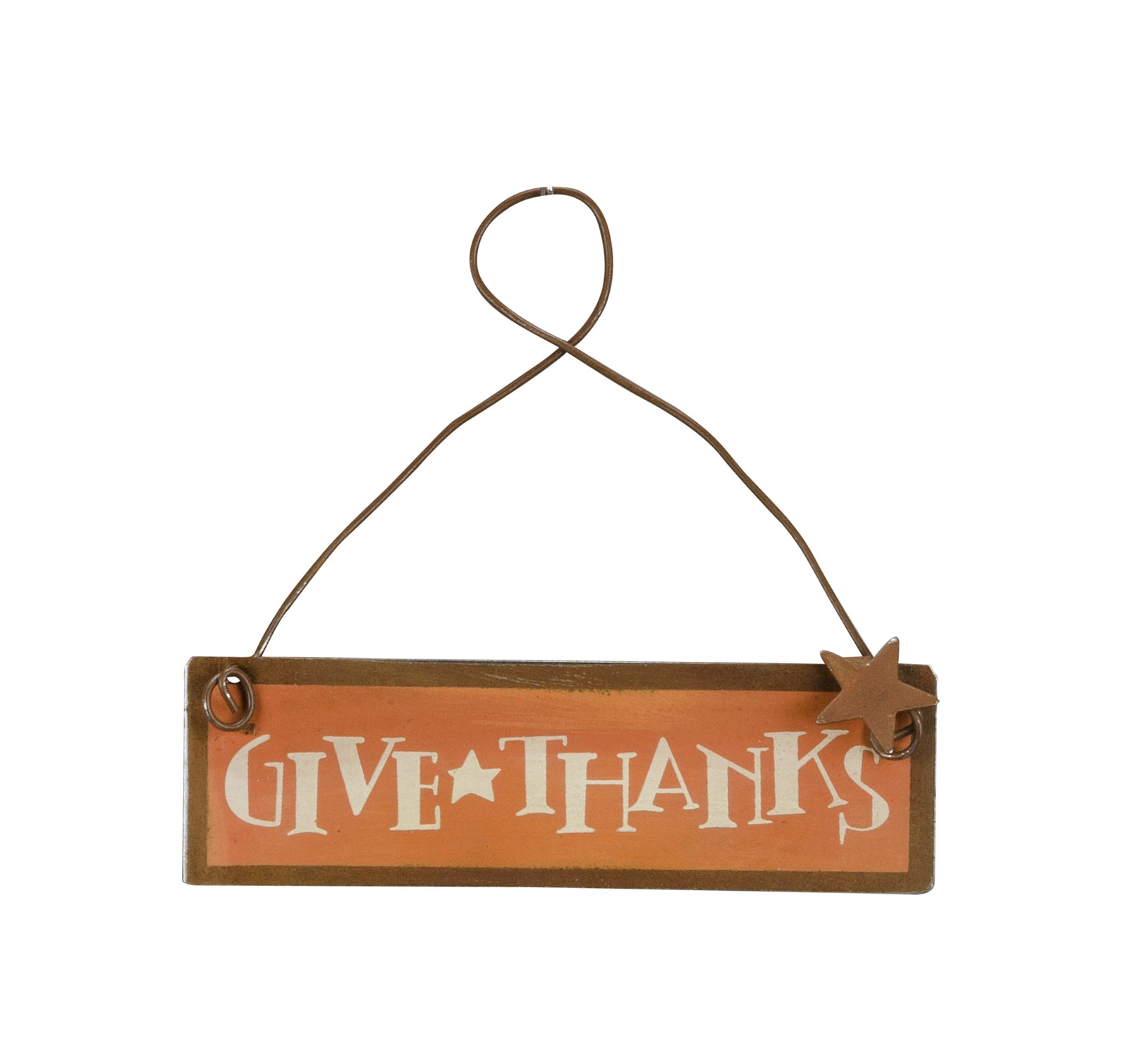 PBK Fall Decor - Small Tin Ornament Sign Give Thanks #23012