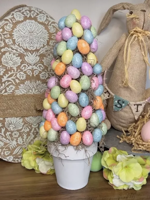 FDC Easter Craft Supply - Mini Foam Glitter Pastel Eggs 36pc