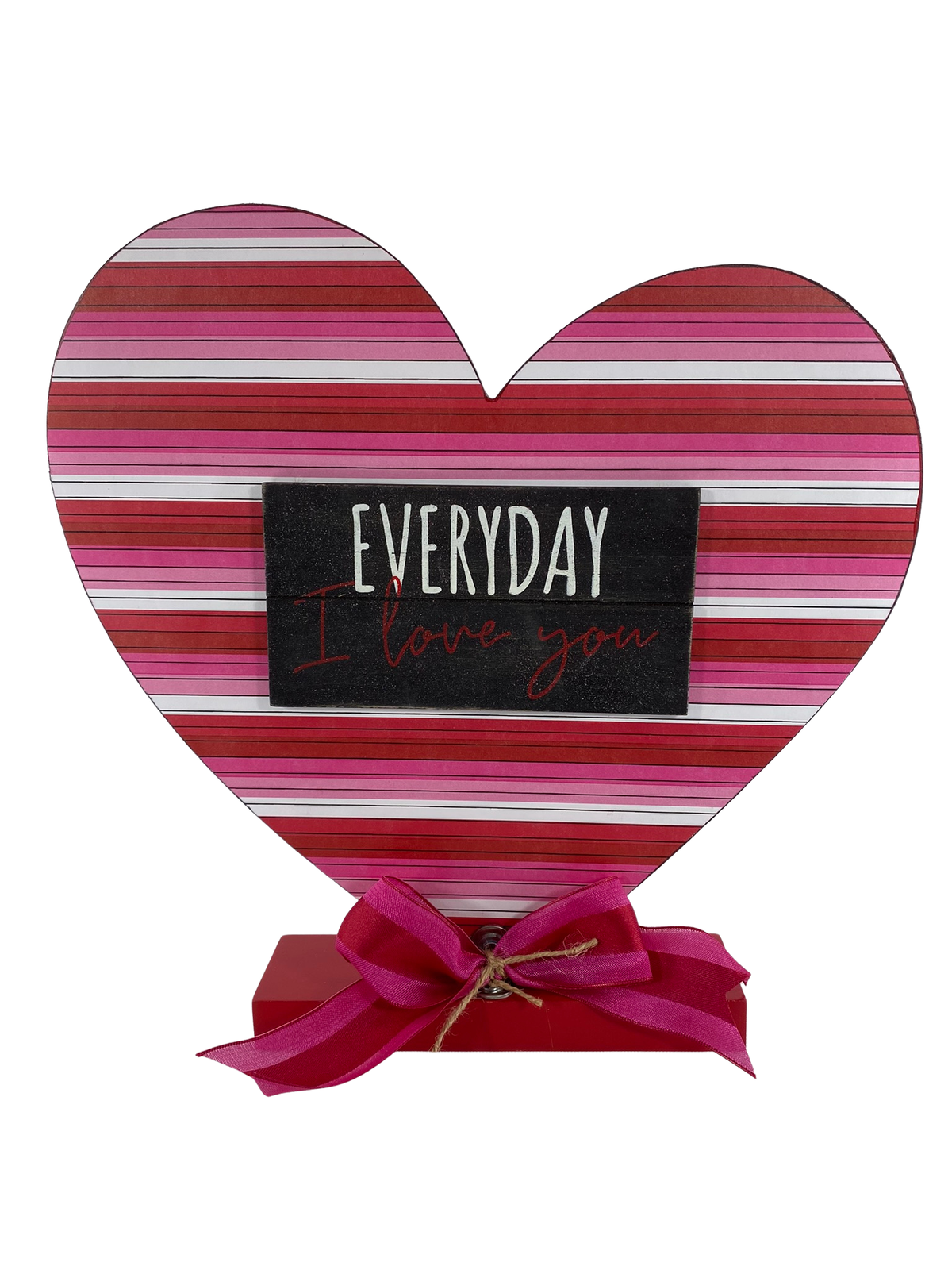 AGD Valentines Decor - Be My Valentine I Love You Reversible Wood Heart