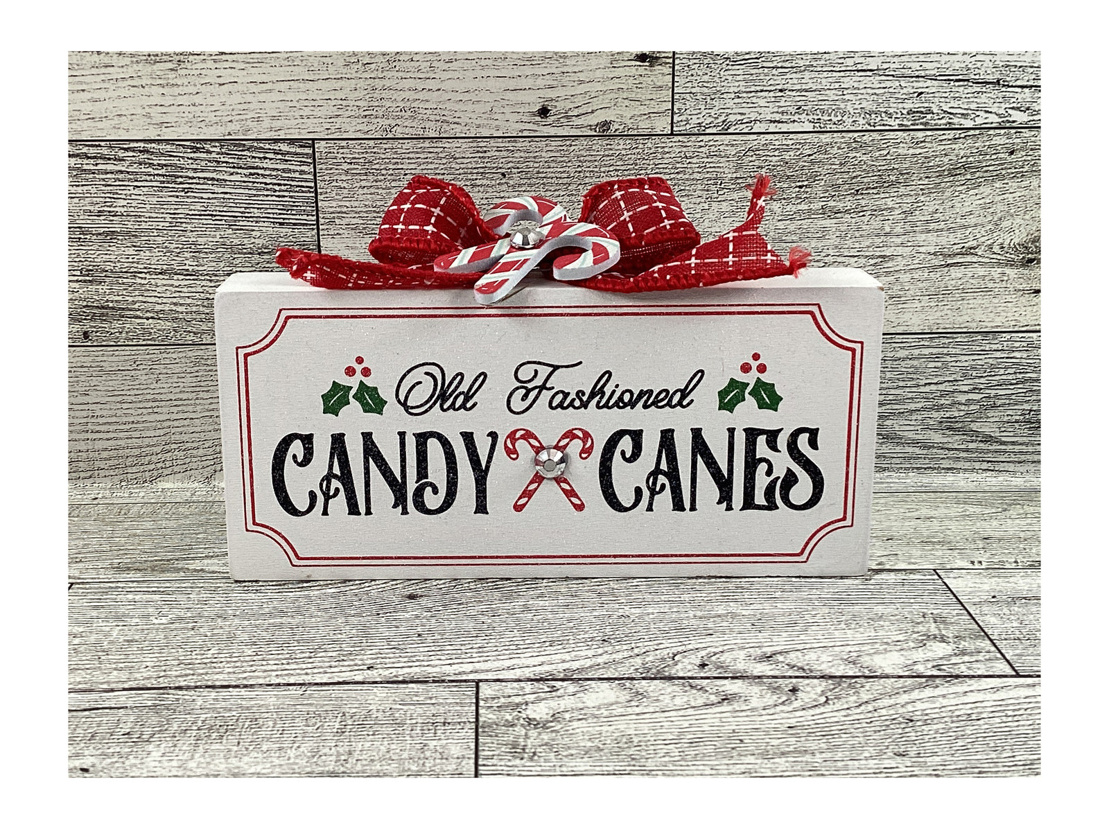 AGD Christmas Decor - Peppermint Candy Cane Tier Tray Display 3pc Set