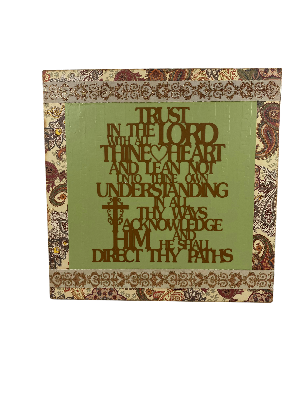 AGD Fall Decor - Trust In The Lord & Give Thanks Reversible Box Sign