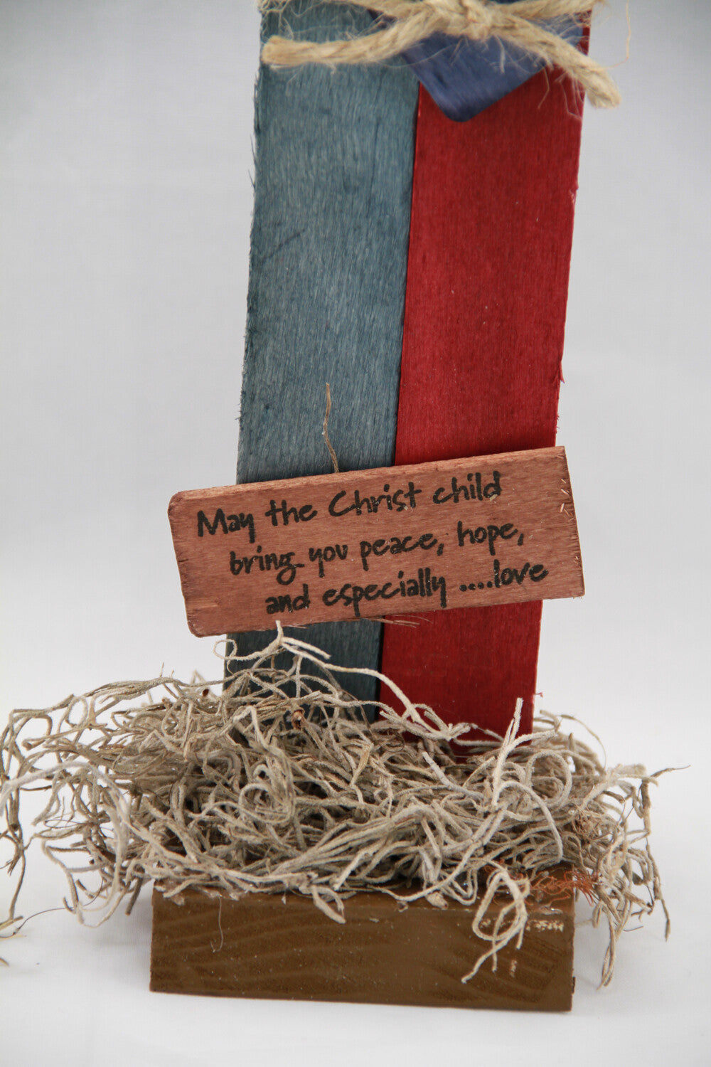 AGD CHRISTmas Decor - Prim Wood Christ Child Love #PSN-03