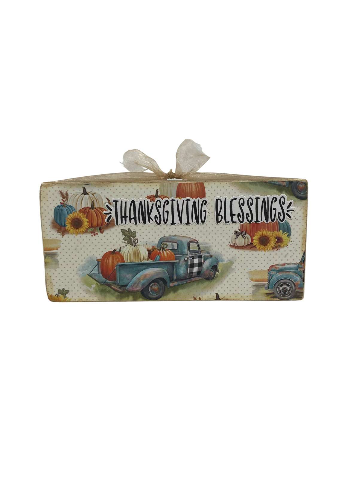 AGD Fall Decor - Thanksgiving Blessings Box Sign