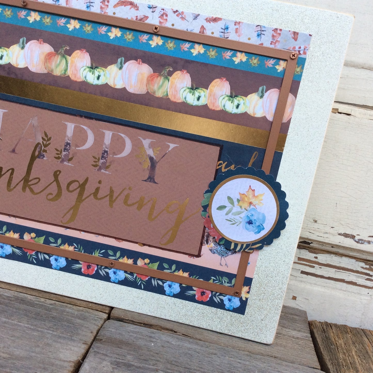 AGD Fall Decor - Modern Prim Happy Thanksgiving Box Sign