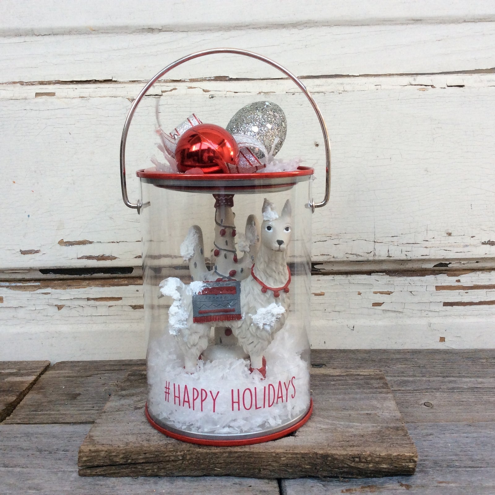 AGD Christmas Decor – #Holidays Llama and Cactus Dome Pail Display