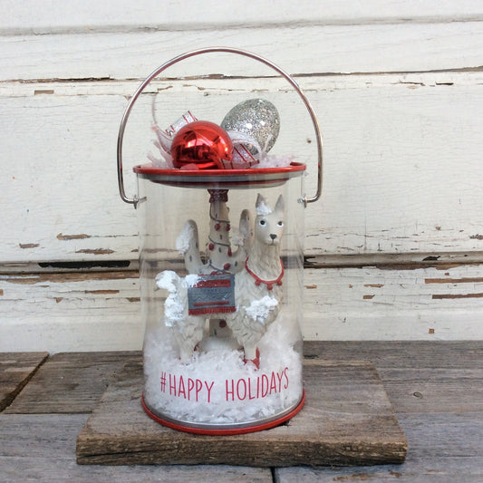 AGD Christmas Decor – #Holidays Llama and Cactus Dome Pail Display
