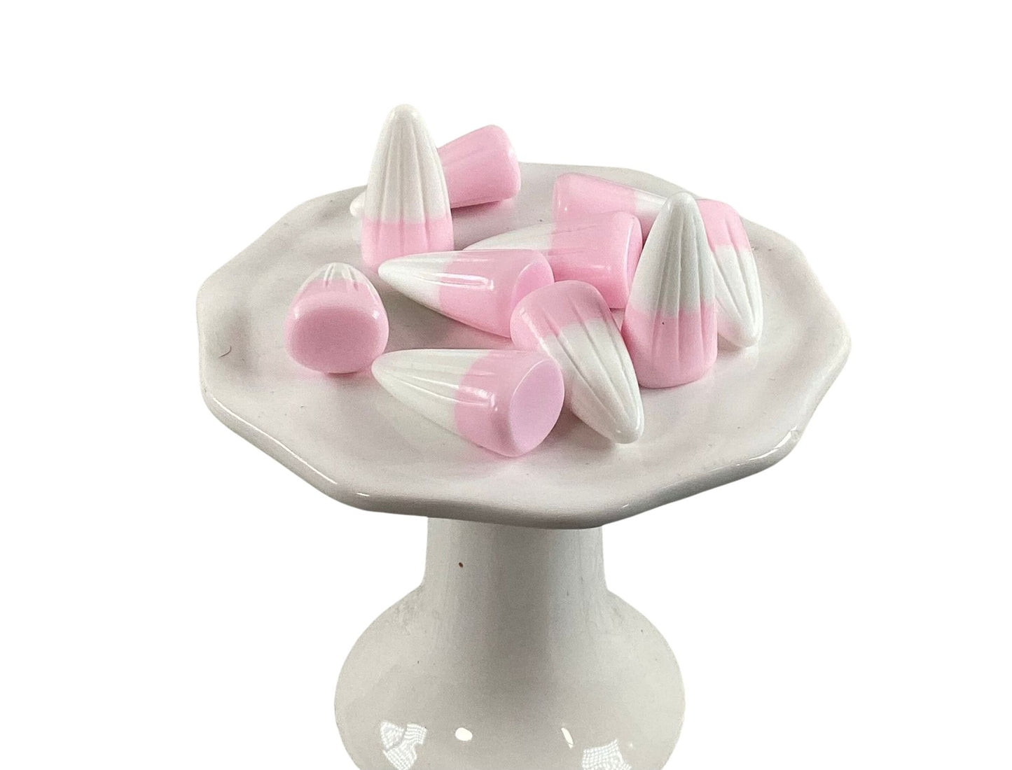 AGD Craft Supply - Realistic Artificial FAKE Resin Pastel Pink White Candy Corn