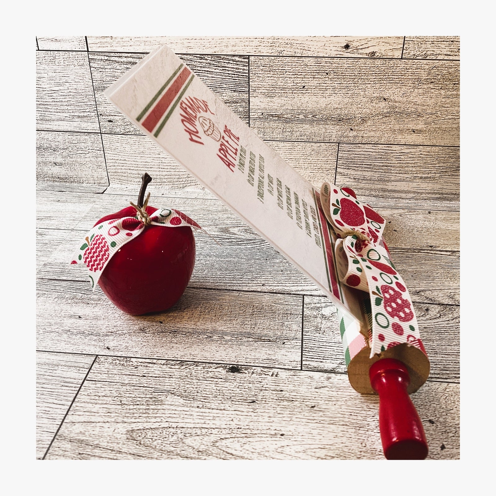 AGD Fall Decor - Harvest Apple Booth Ladder Pie Recipe Card Tier Tray 4pc Set