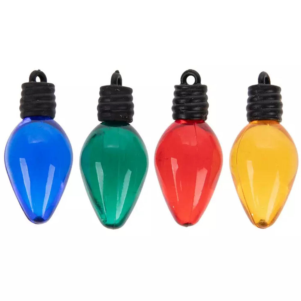 HL Christmas Craft Supply - Bright Light Bulbs Button Embellishments 10pc