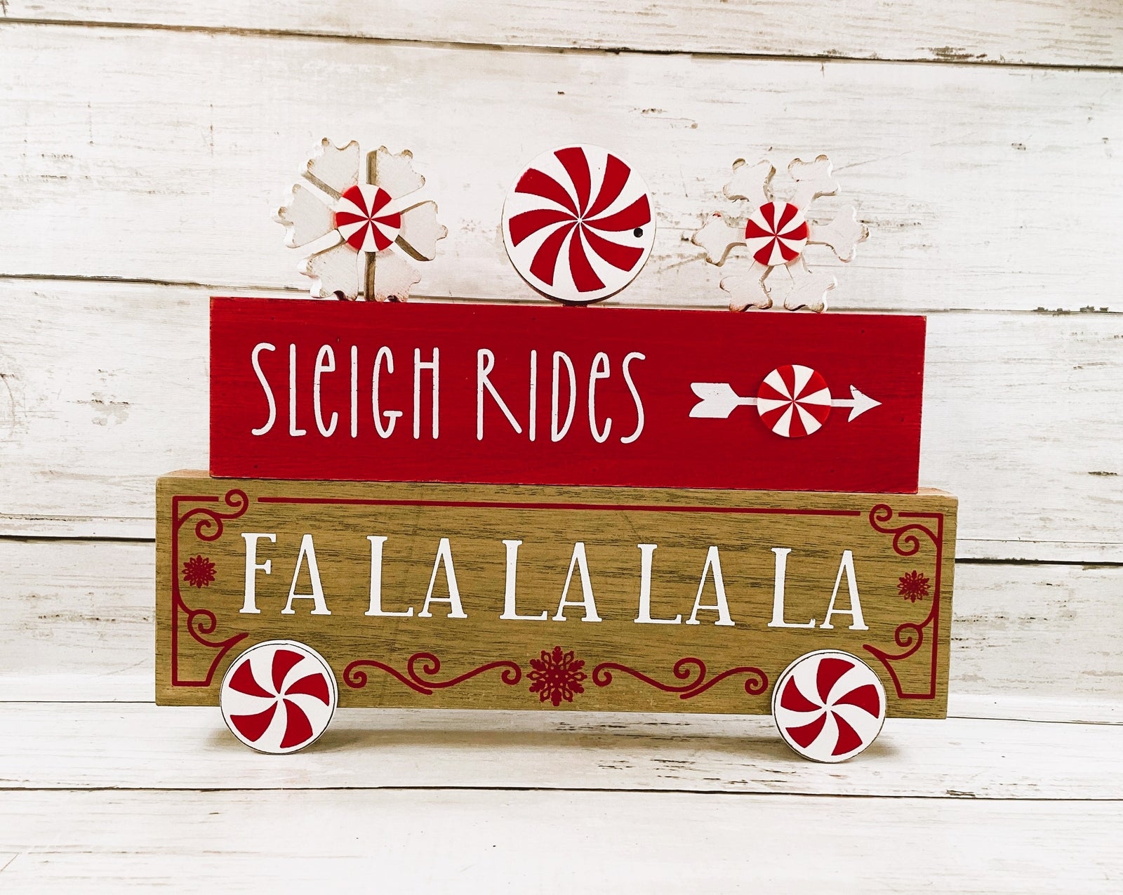 AGD Christmas Decor - Fa La La Sleigh Rides Elf Villages Signs