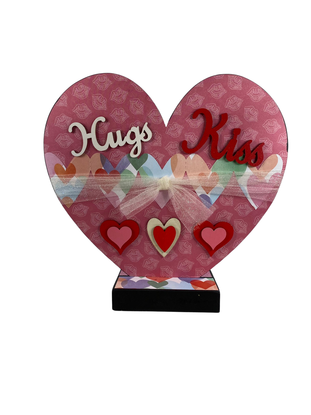 AGD Valentines Decor - Love Deeply Double-sided Heart Table Sitter 12inch