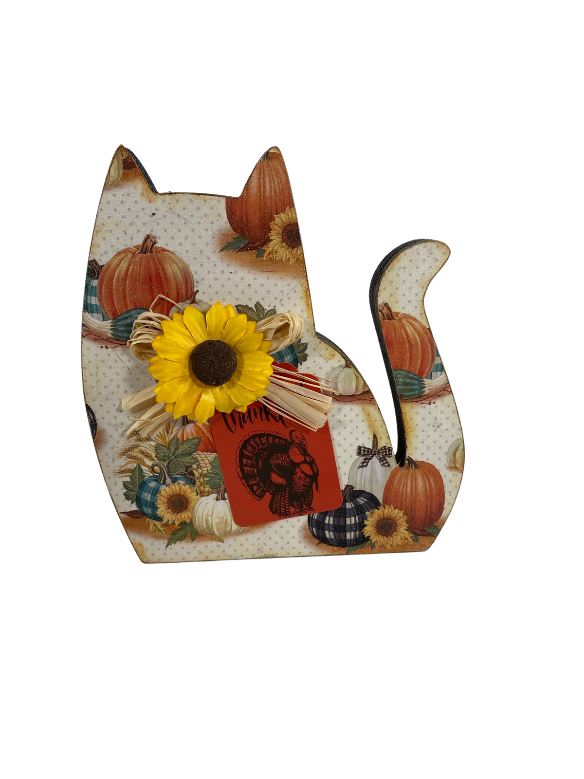 AGD Fall Decor - Hello Fall Thankful Cat Dog 2pc Set