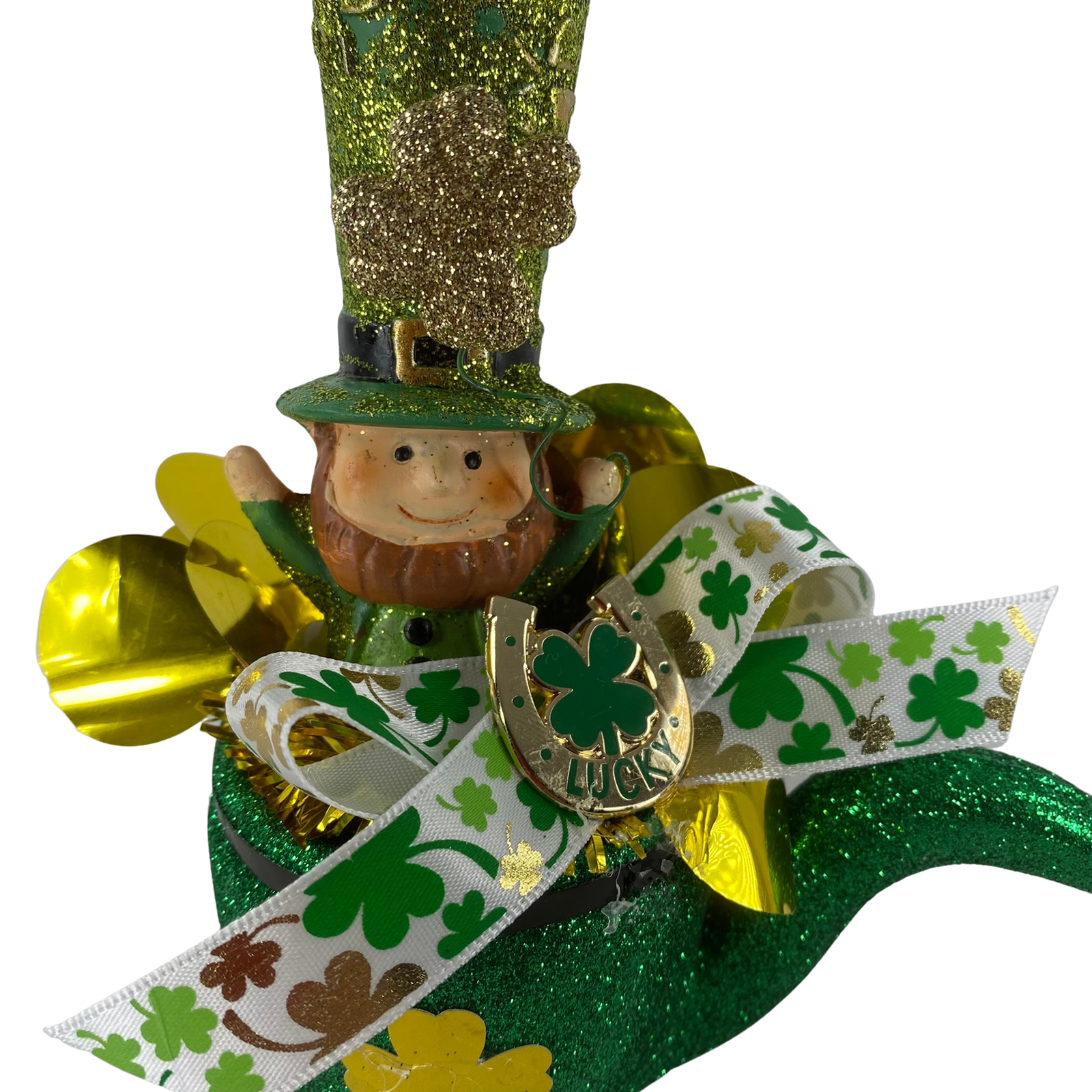 AGD St Patrick's Decor -  Resin Leprechaun Figurine Pipe Display