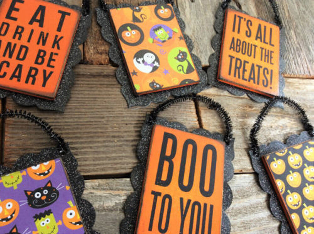 AG Designs Ornaments - Halloween Theme Boo Scary Candy 6pcs. #16OCT05