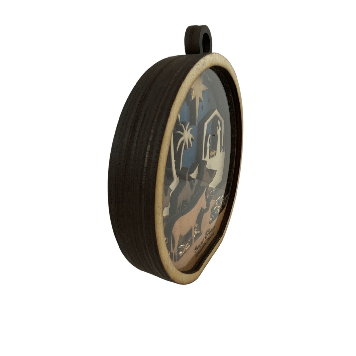 AGD Christmas Decor -  Nativity Layered Scene Chunky Wood Shaker