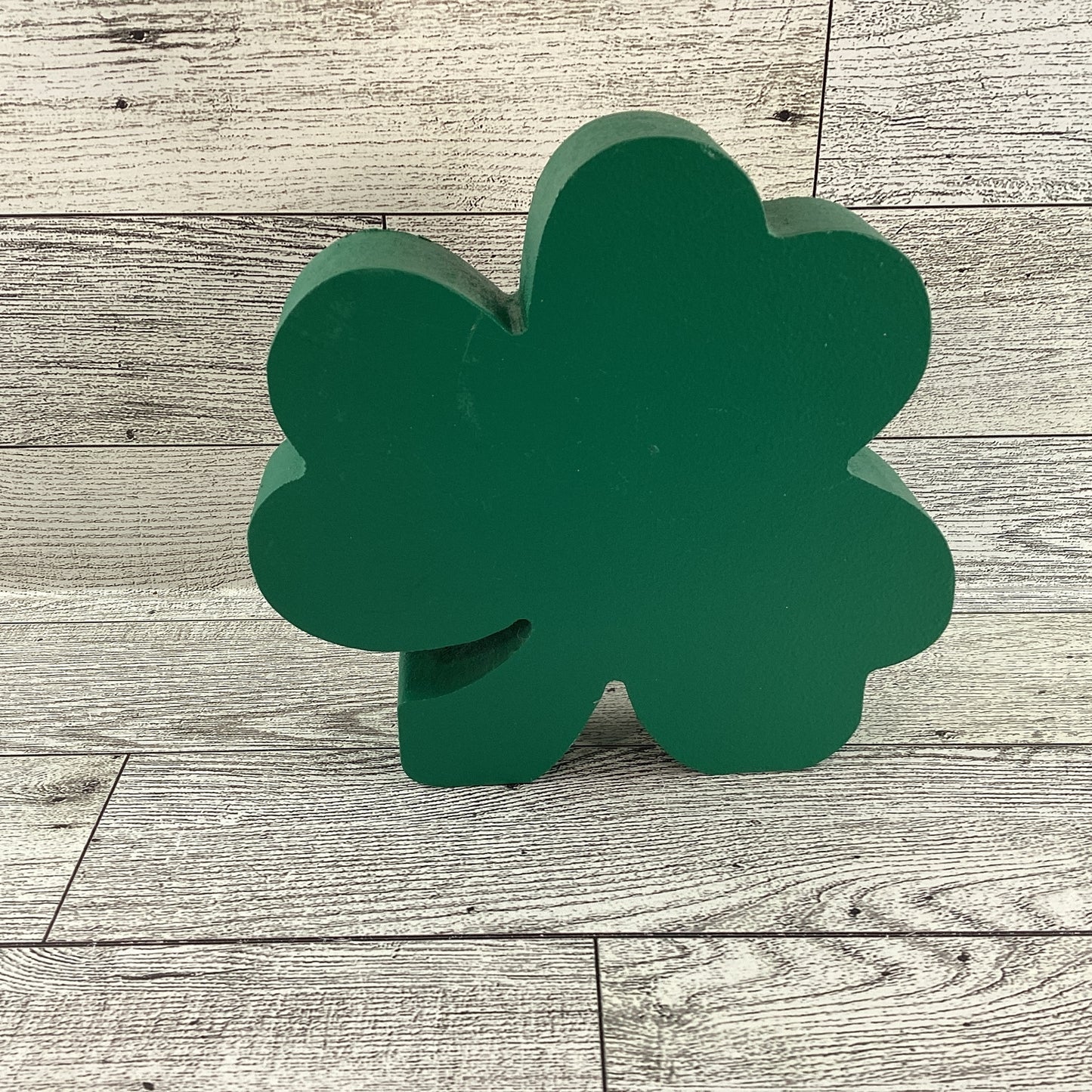 AGD Saint Patrick Decor - March 17th Chunky Wood Shamrock Sitter