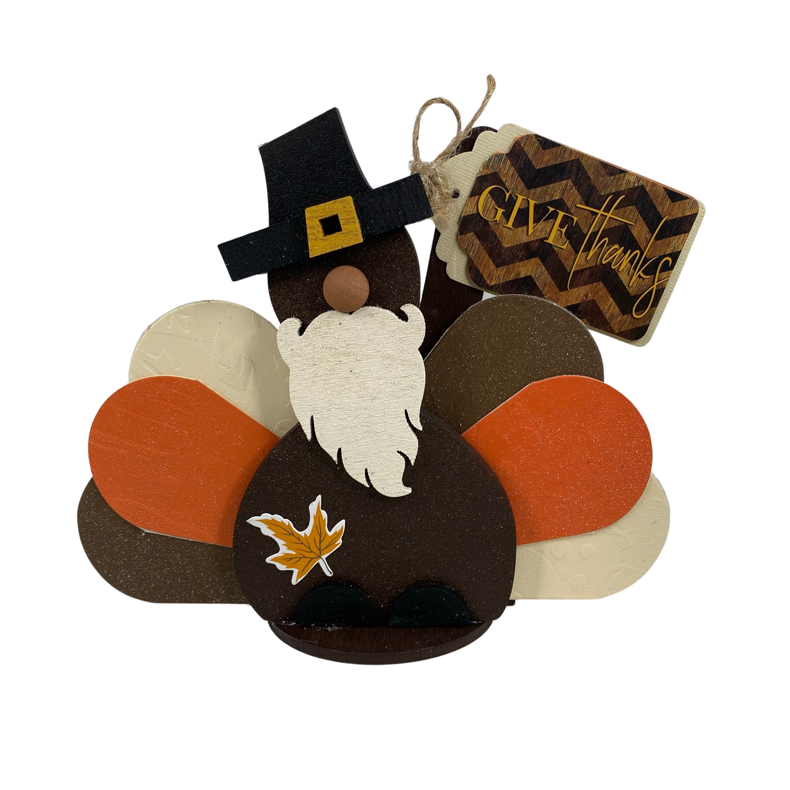 AGD Fall Decor - Give Thanks Turkey Gnome Sitter