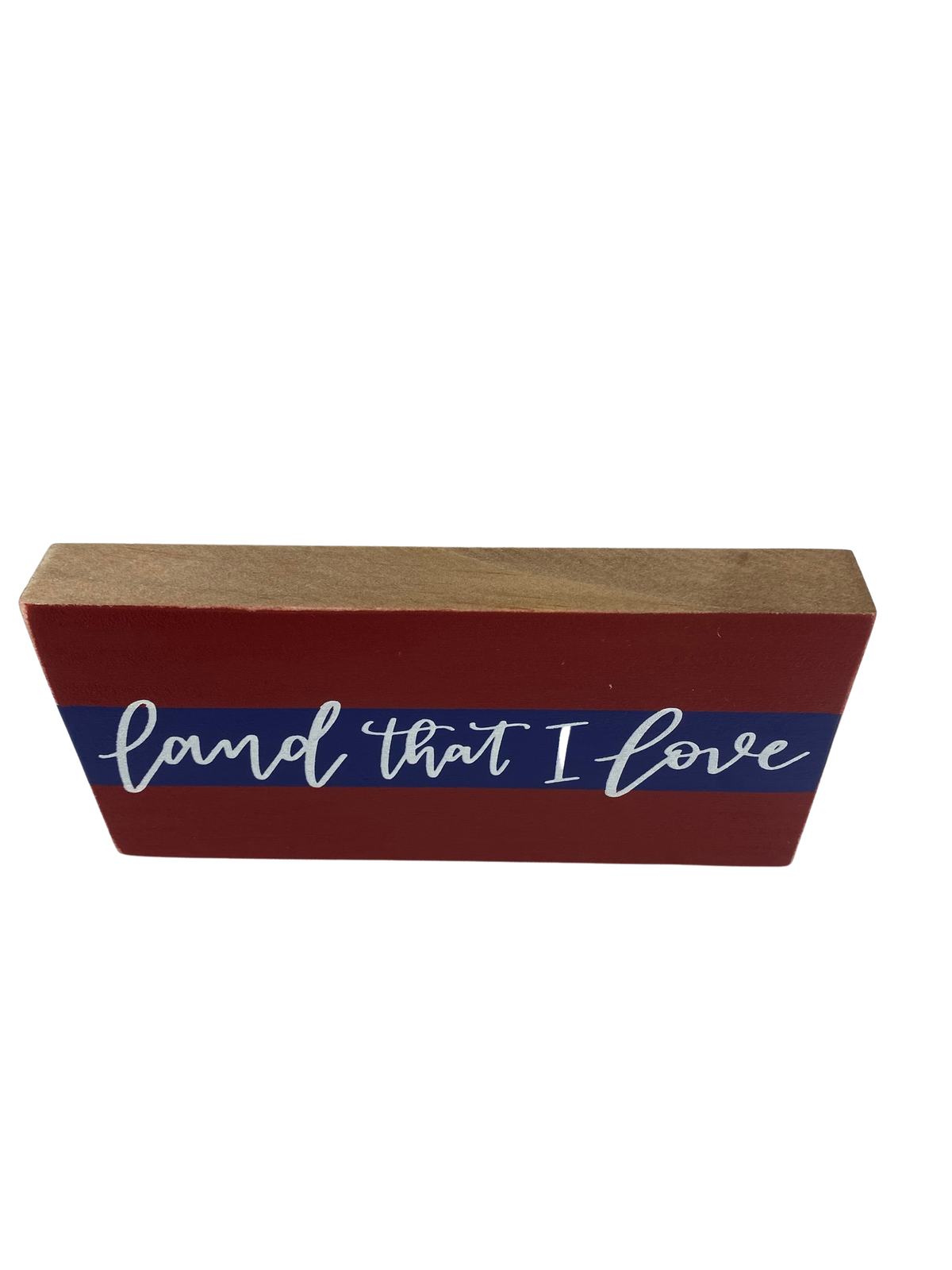 PBK Patriotic Decor - Prim Land That I Love Wood Box Sign