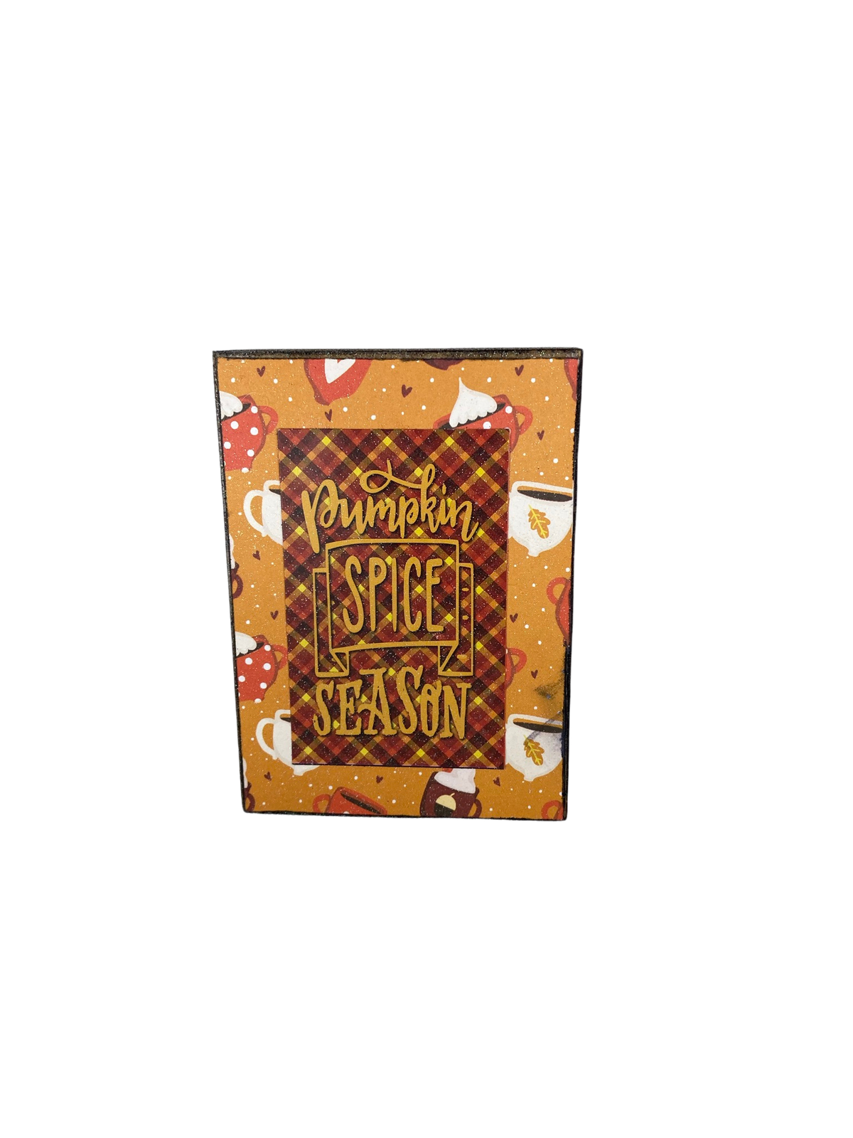 AGD Fall Decor - Pumpkin Spice Season Reversible Wood Block Sign