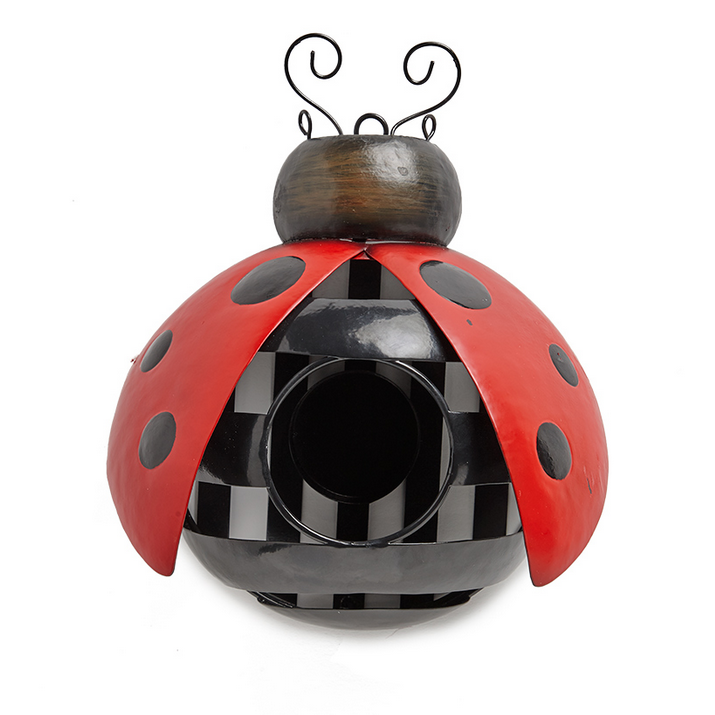 AGD Summer Decor - Metal Tealight Ladybug and Don't Bug the Ladies Sign