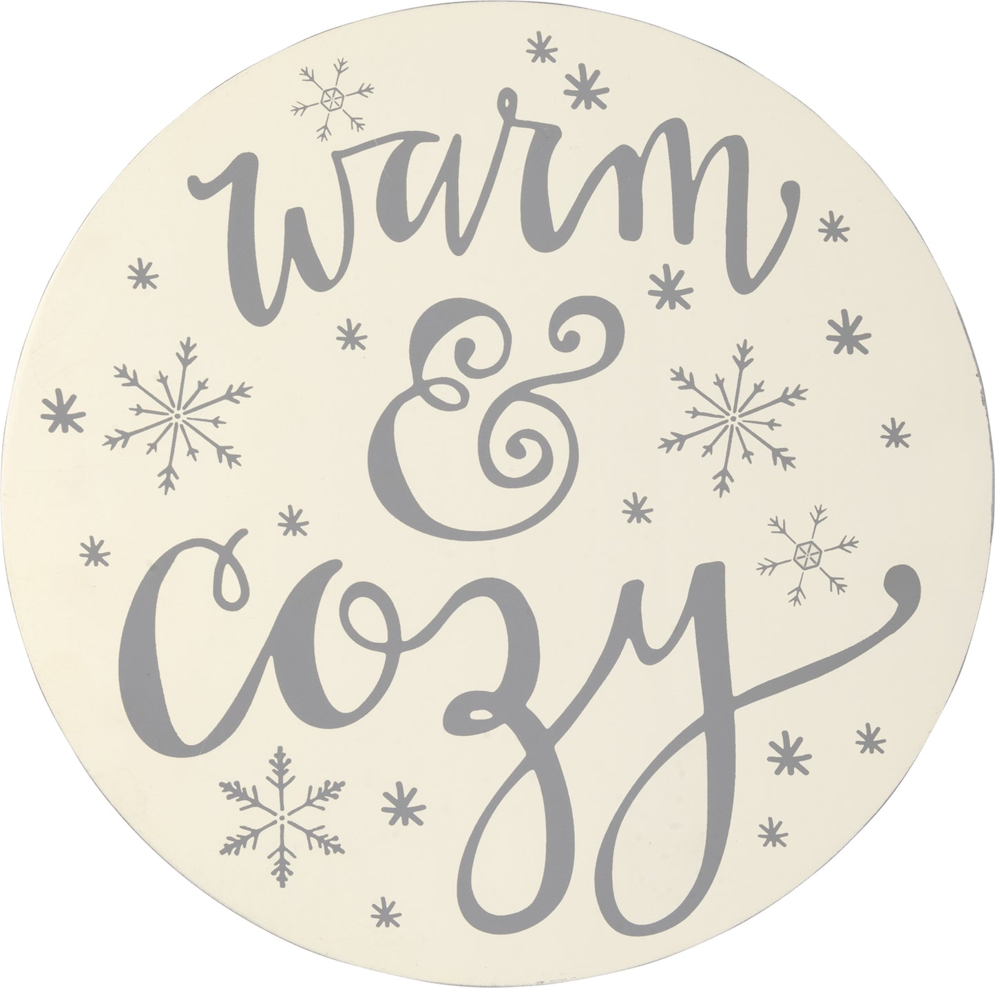 PBK Christmas Decor - Warm and Cozy Wreath Insert Sign
