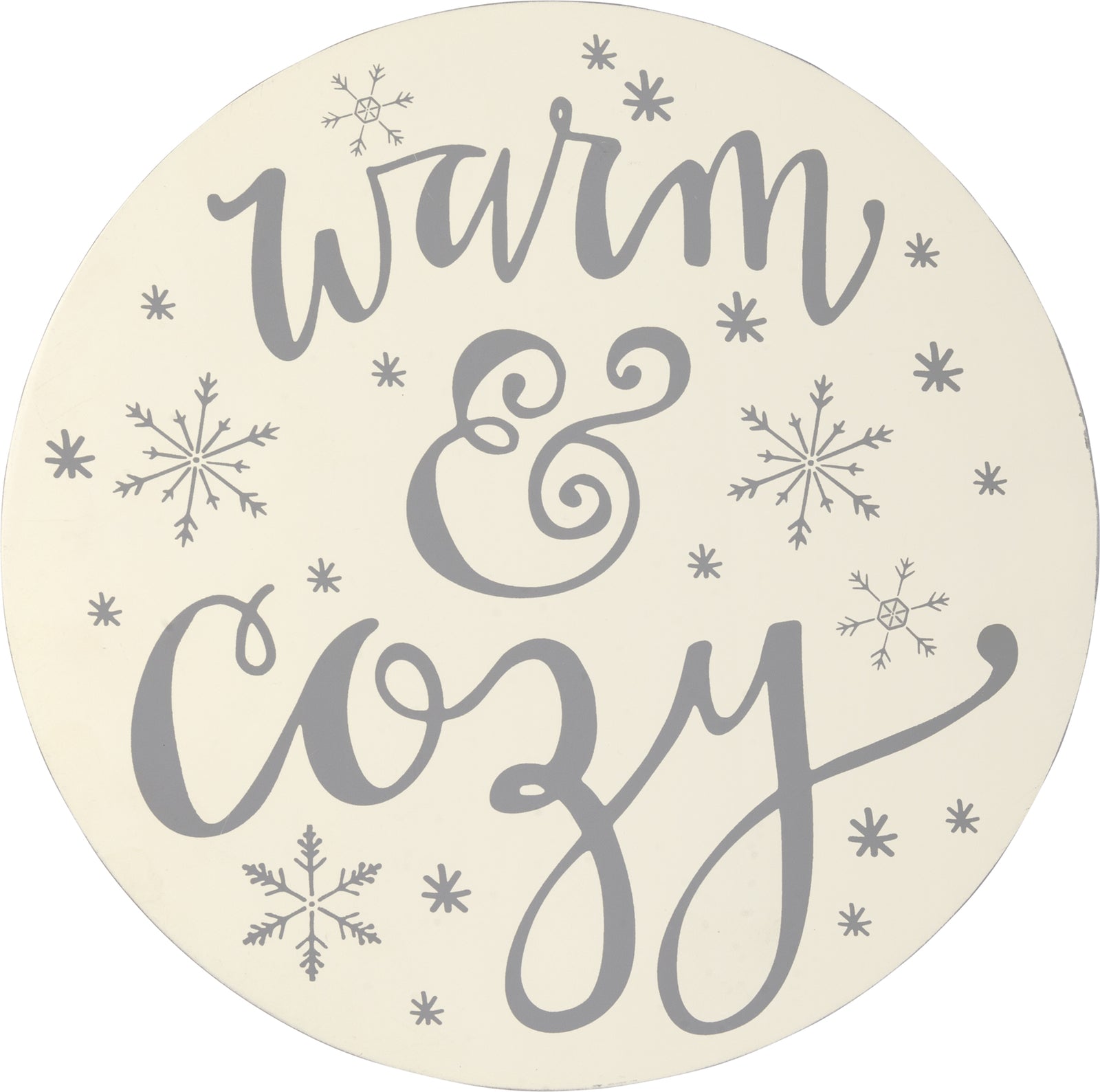 PBK Christmas Decor - Warm and Cozy Wreath Insert Sign