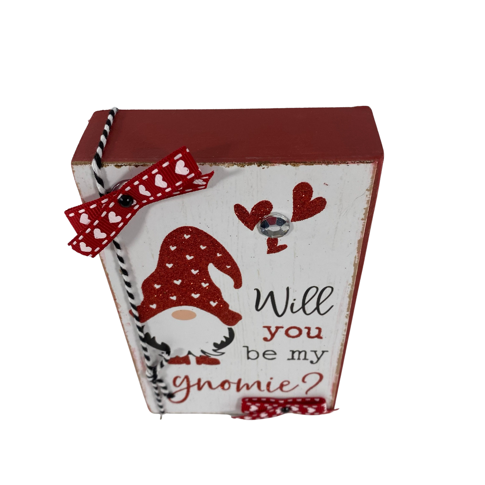 AGD Valentines Decor - Will You Be My Gnomie Box Sign