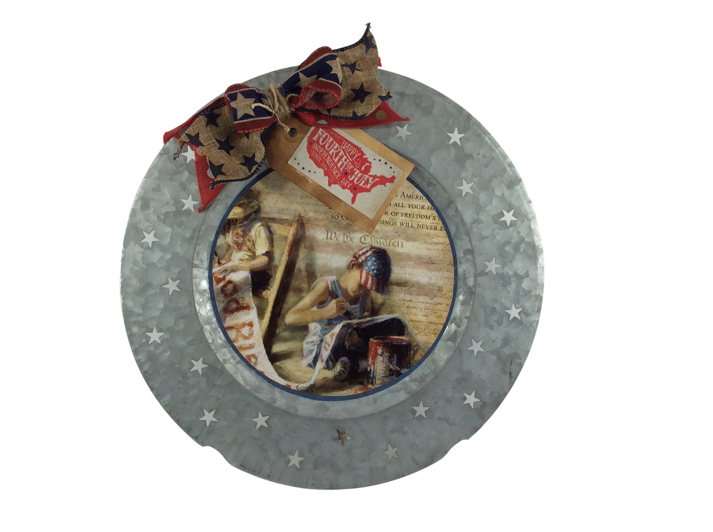 AGD Patriotic Decor - We The Children American Charger Plate